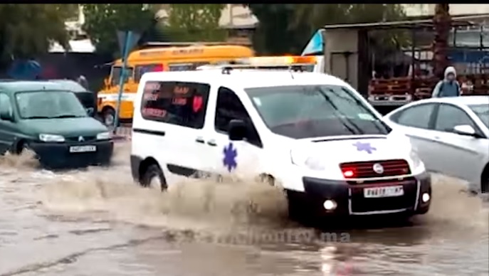 عين حرودة غــرقات بعد أولى التساقطات المطرية