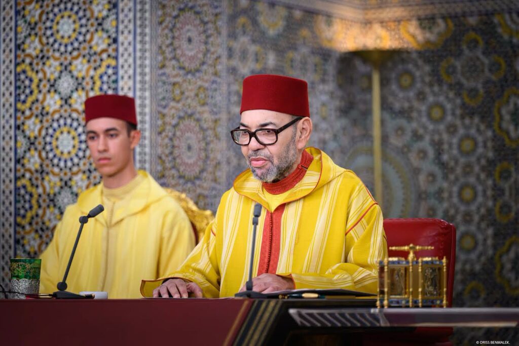 الملك محمد السادس خلال خطاب عيد العرش السابع والعشرين